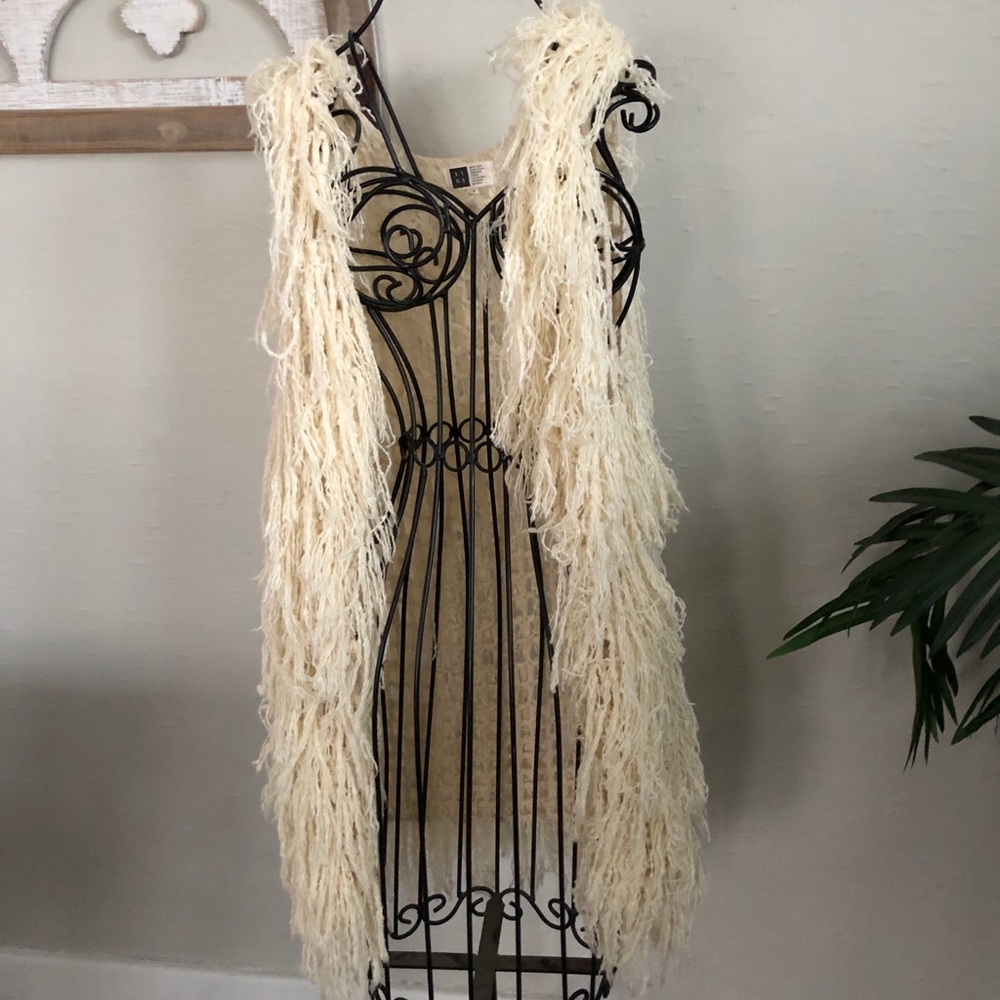 Shaggy Cream Color Vest